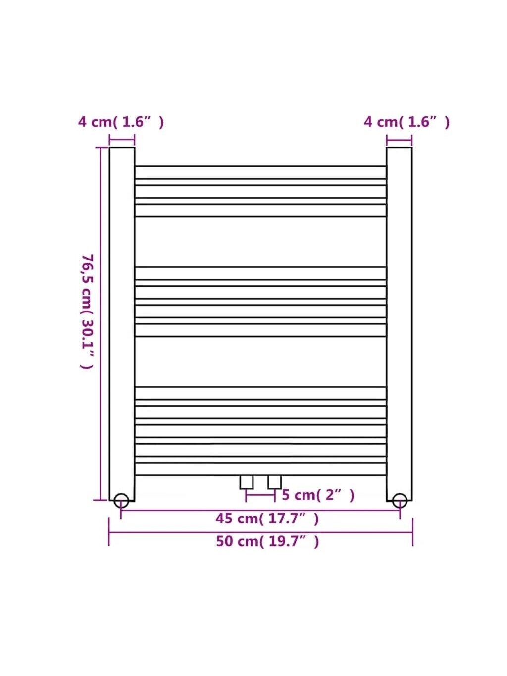 Bathroom Radiator/Towel Warmer, 500 × 764 mm 7 Bathroom Radiator/Towel Warmer, 500 × 764 mm 7