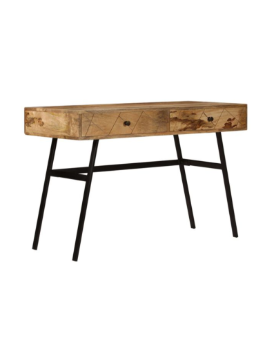 Writing desk with drawers, 110x50x76cm, solid mango wood