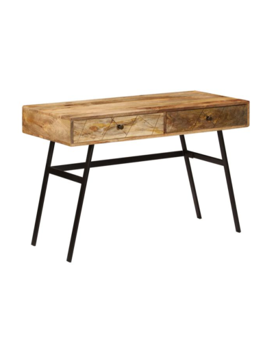 Writing desk with drawers, 110x50x76cm, solid mango wood