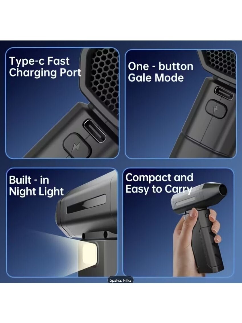Handheld USB rechargeable turbo fan 100,000 RPM 5 Handheld USB rechargeable turbo fan 100,000 RPM 5