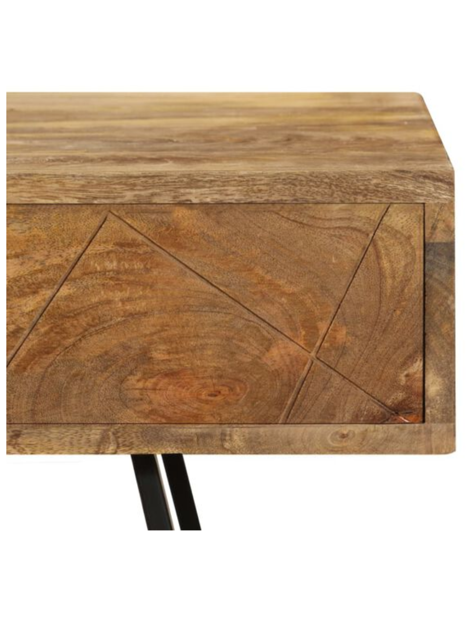 Biurko z szufladami, 110x50x76 cm, lite drewno mango 8