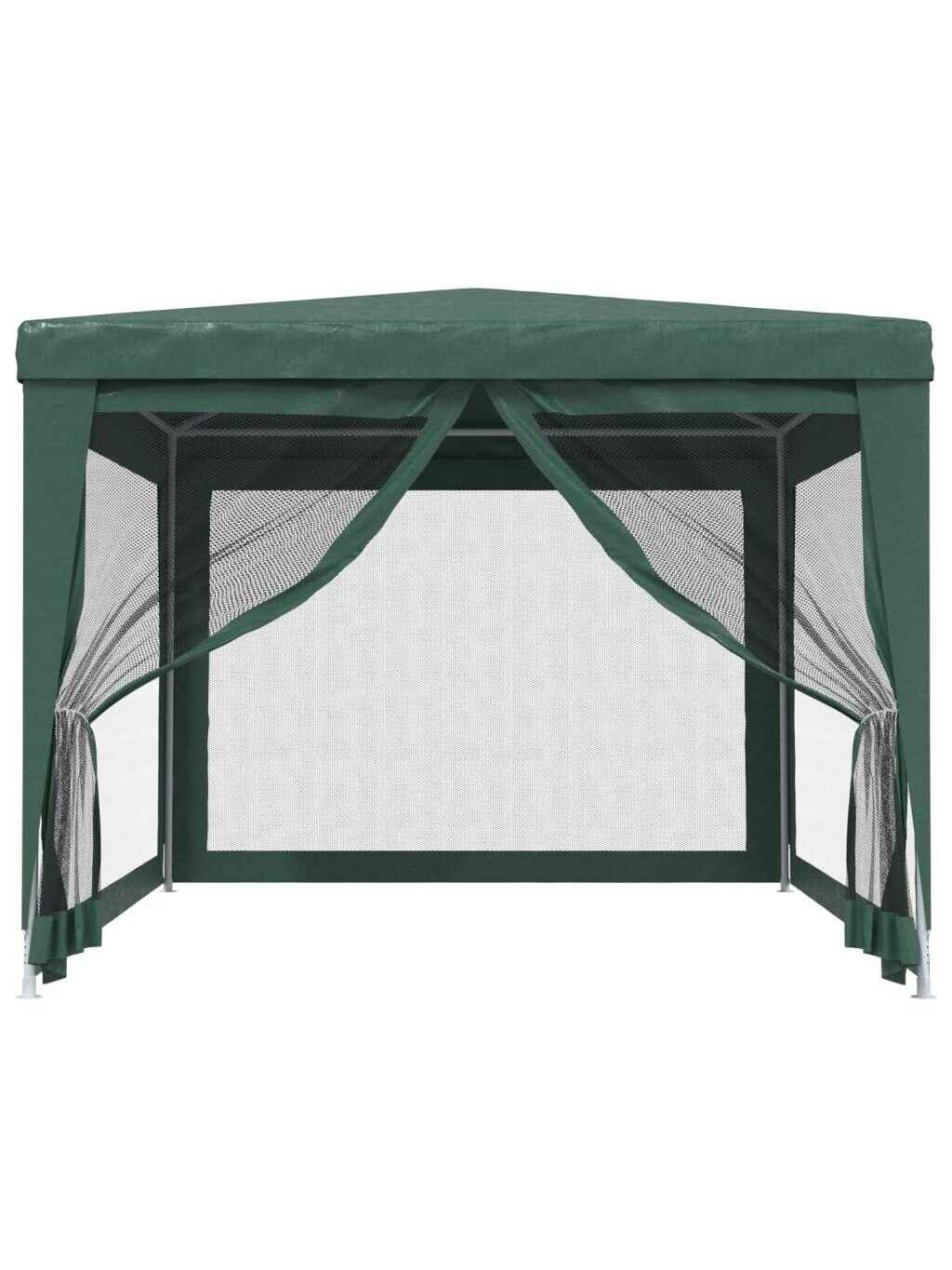 Renginių palapinė su 4 tinklinėmis šoninėmis sienelėmis, žalia, 3x4 m, HDPE 2