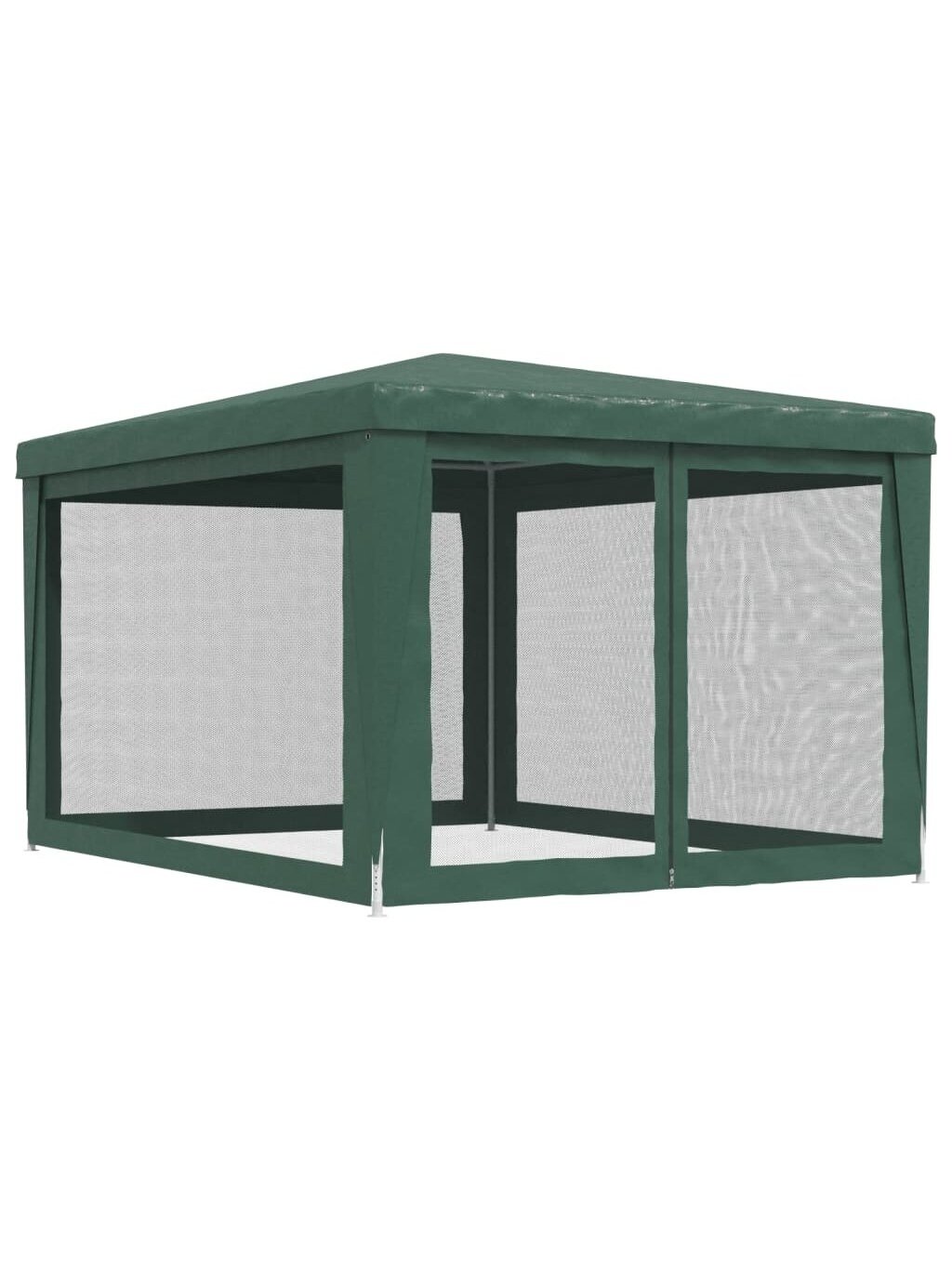 Renginių palapinė su 4 tinklinėmis šoninėmis sienelėmis, žalia, 3x4 m, HDPE 4