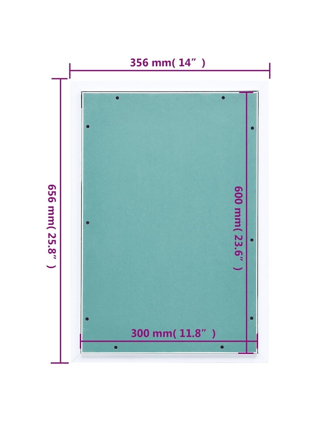 Revizinis liukas su aliuminio rėmu ir gipso kartono plokšte, 300x600 mm 8