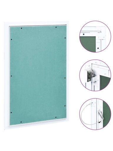Revizinis liukas su aliuminio rėmu ir gipso kartono plokšte, 300x600 mm