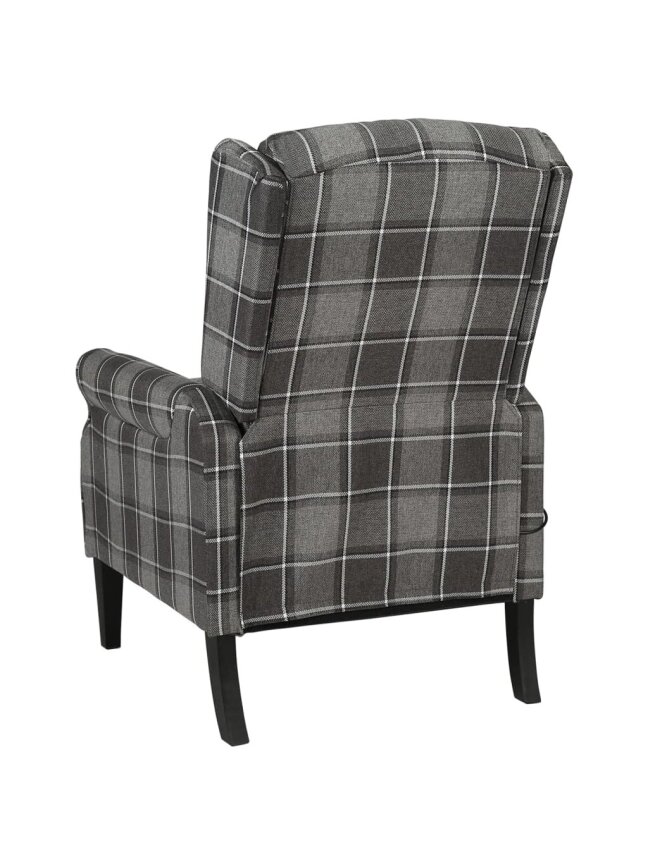 Adjustable Reclining Chair, Grey, Fabric 2 Adjustable Reclining Chair, Grey, Fabric 2