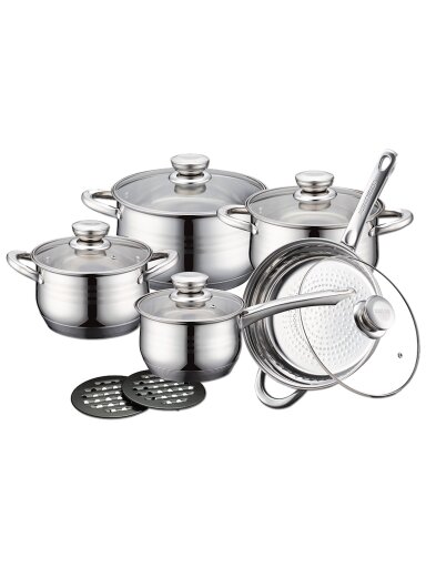 Royalty Line RL-1232, 12 Pieces Stainless Cookware Set