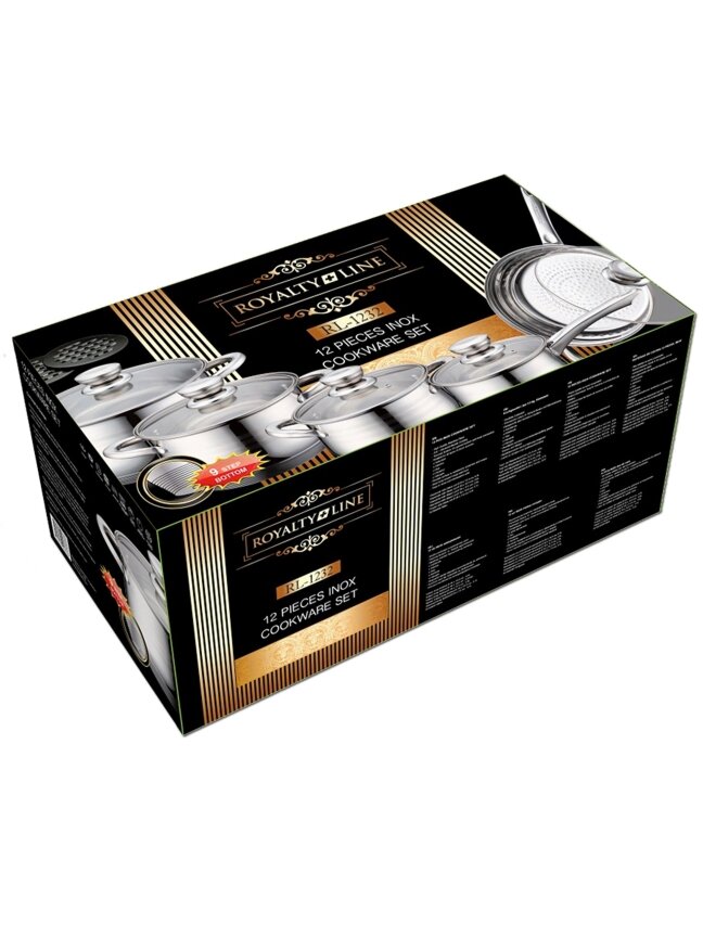 Royalty Line RL-1232, 12 Pieces Stainless Cookware Set 2
