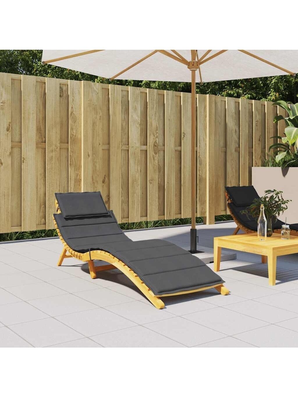 Sun lounger mattress, anthracite, 186×58×4 cm, fabric Sun lounger mattress, anthracite, 186×58×4 cm, fabric