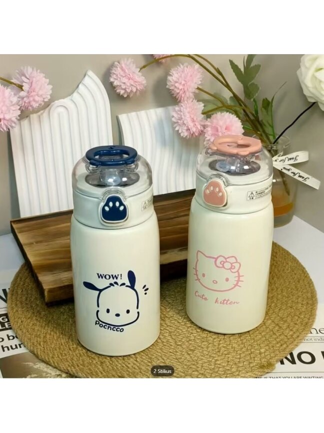 Sanrio & Pochacco Stainless Steel Insulated Water Bottle 17 oz (500 ml) 3