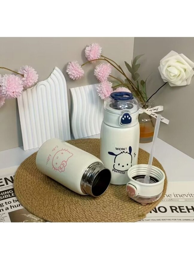 Sanrio & Pochacco Stainless Steel Insulated Water Bottle 17 oz (500 ml) 4