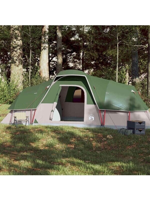 Family tent, green, 11-person, dome-shaped Family tent, green, 11-person, dome-shaped