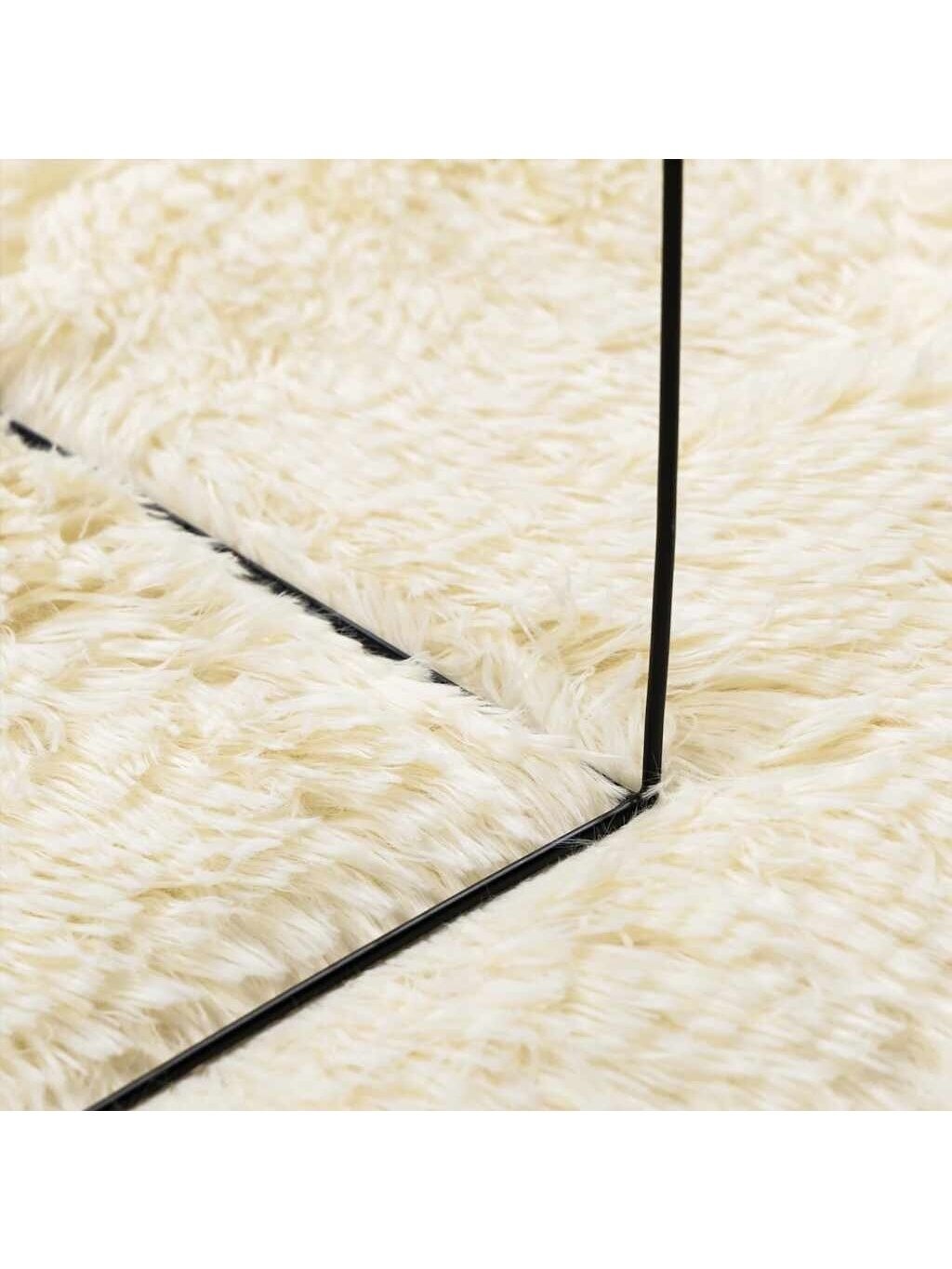 Shaggy Rug, NAVARRA, 240 × 240 cm, Cream, Polyester 6