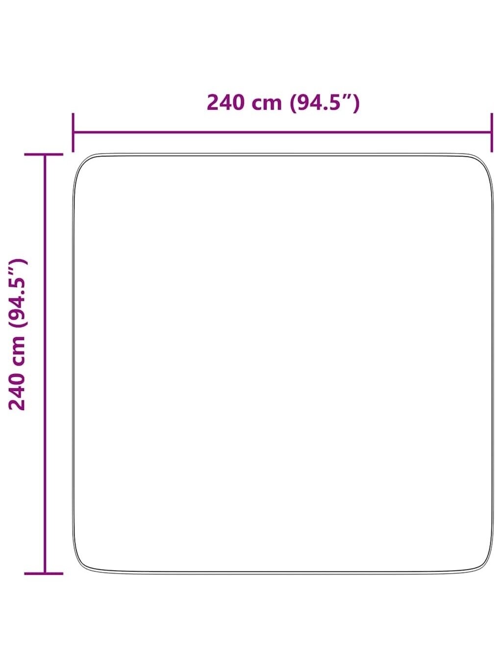 Shaggy Rug, NAVARRA, 240 × 240 cm, Cream, Polyester 7