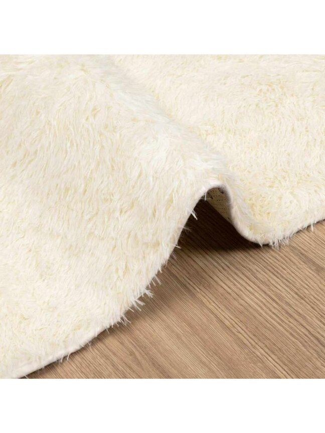Shaggy Rug, NAVARRA, 240 × 240 cm, Cream, Polyester 4