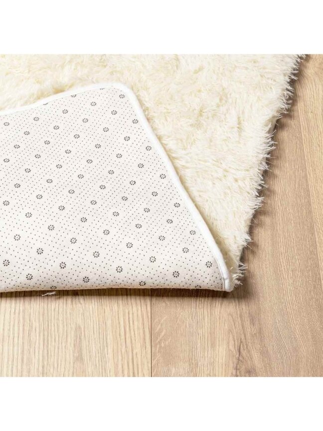 Shaggy Rug, NAVARRA, 240 × 240 cm, Cream, Polyester 5