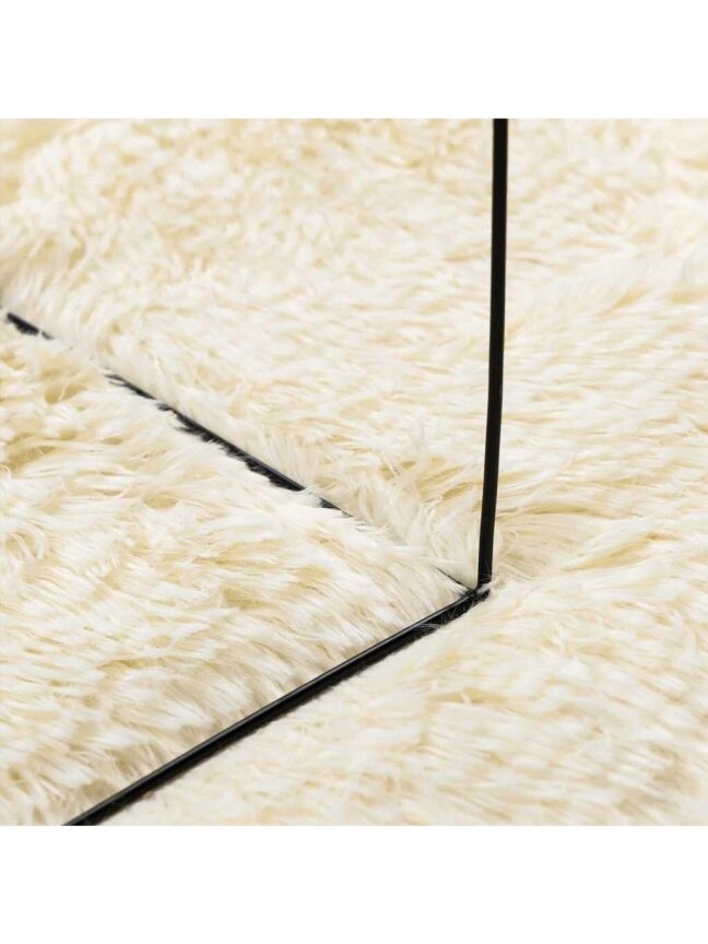 Shaggy Rug, NAVARRA, 240 × 240 cm, Cream, Polyester 6