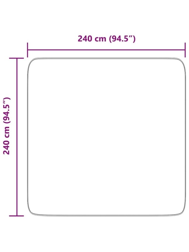Shaggy Rug, NAVARRA, 240 × 240 cm, Cream, Polyester 7