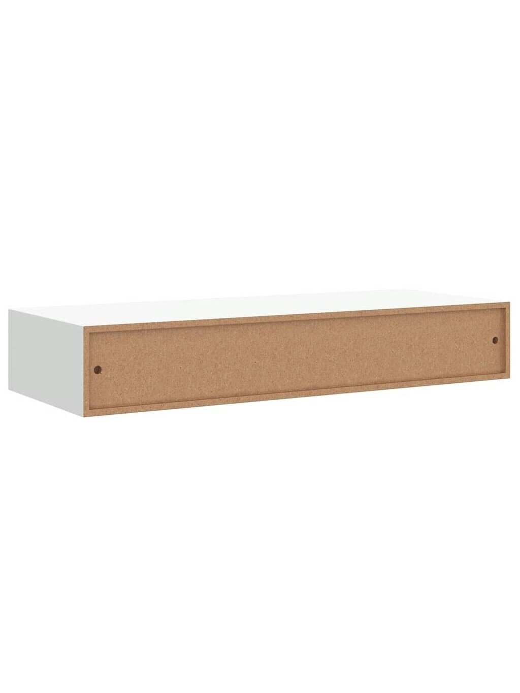 Sieninė lentyna su stalčiumi, 60x23,5x10 cm, MDF, balta 6
