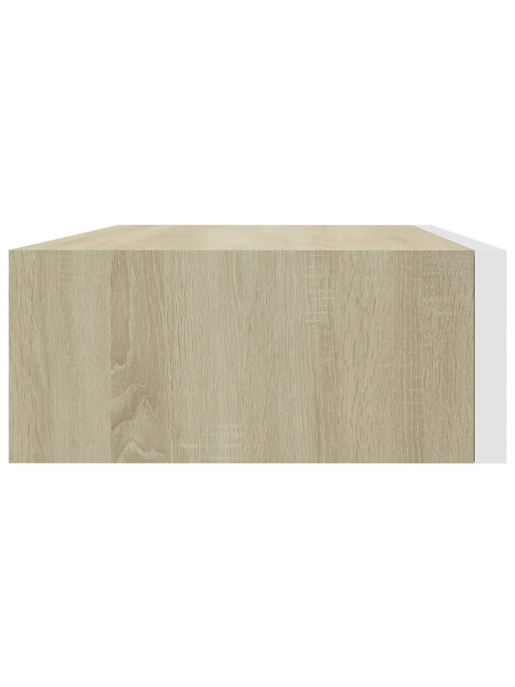 Wall shelf with drawer, oak/white, 40 x 23.5 x 10 cm, MDF 3 Wall shelf with drawer, oak/white, 40 x 23.5 x 10 cm, MDF 3