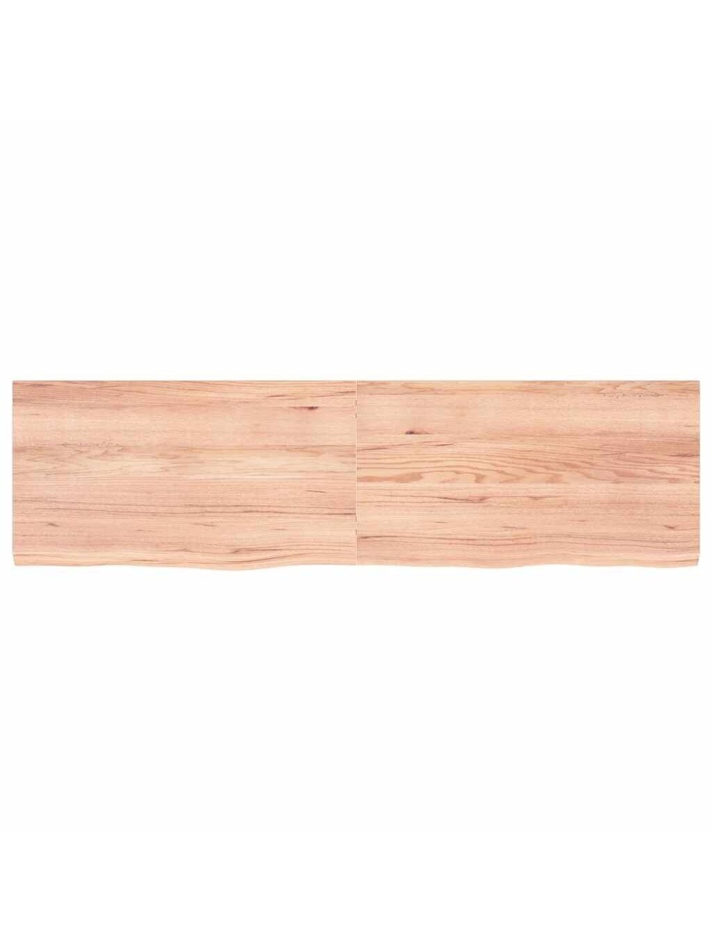 Sienas plaukts, gaiši brūnā krāsā, 180 x 50 x (2–4) cm, masīvs ozols