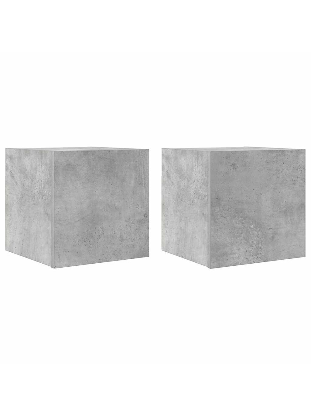 Sieninės televizoriaus spintelės, 2vnt., pilkos, 30,5x30x30cm 1
