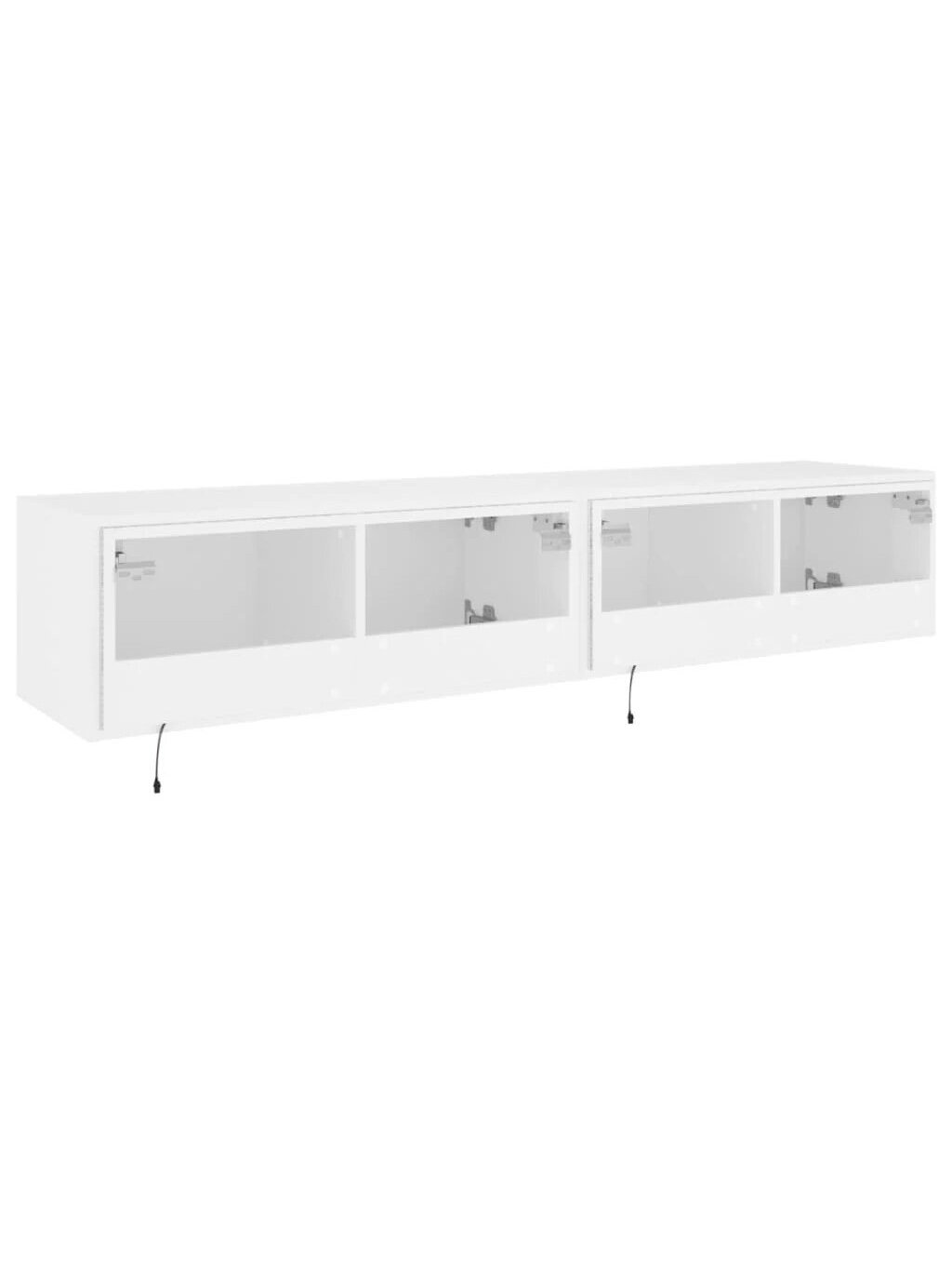 Wall-mounted TV cabinets with LED, 2 pcs, white, 80 × 35 × 31 cm 8 Wall-mounted TV cabinets with LED, 2 pcs, white, 80 × 35 × 31 cm 8