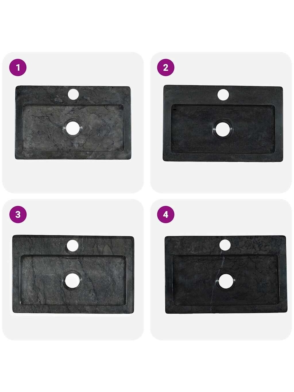 Seinapealne valam, Must, 38×24×6,5 cm, Marmor 9