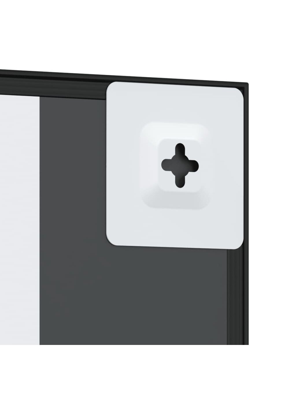 Wall mirror, black, 30x60 cm, iron, rectangular 5