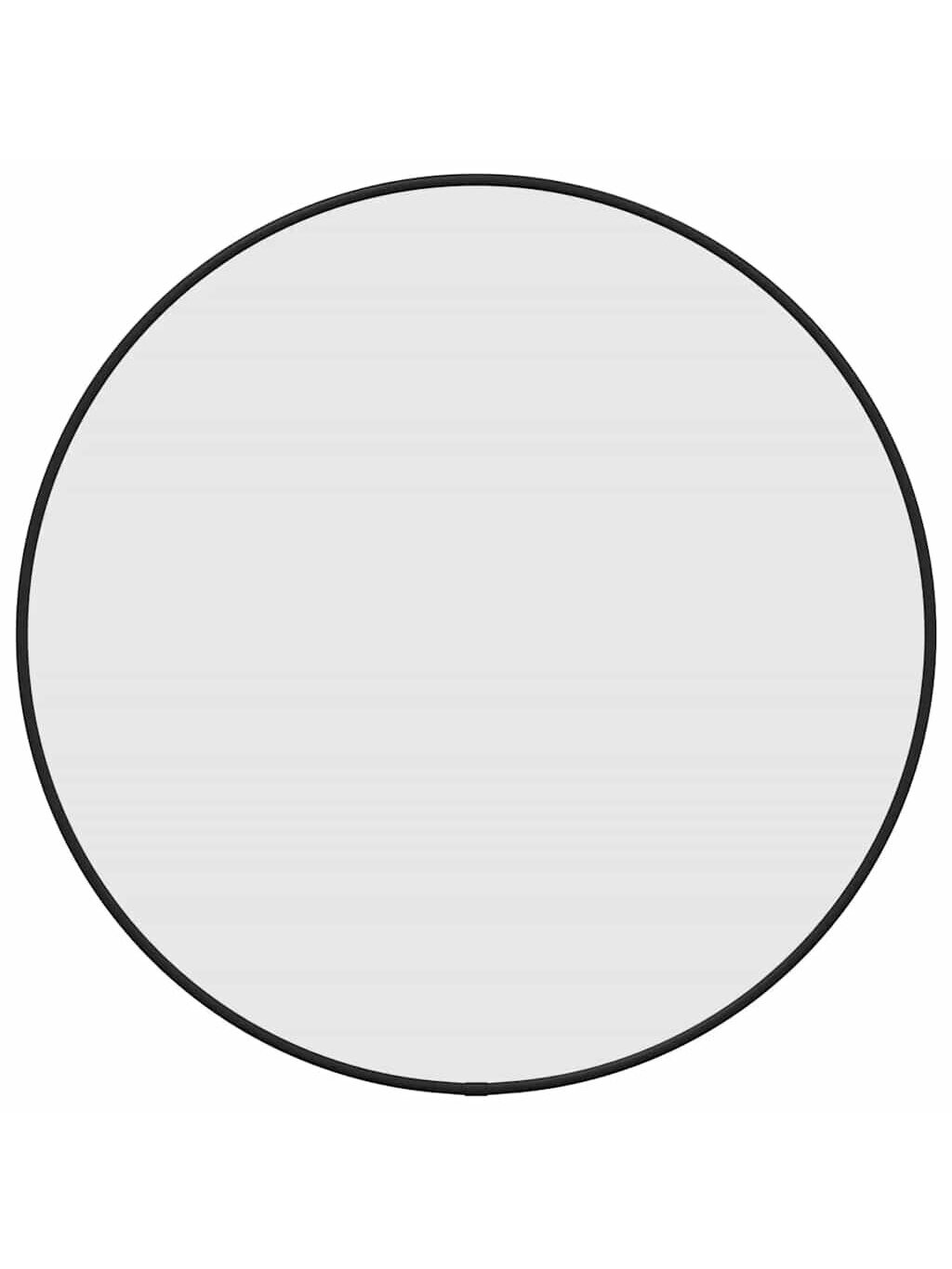 Wall mirror, black, 50 cm diameter, round