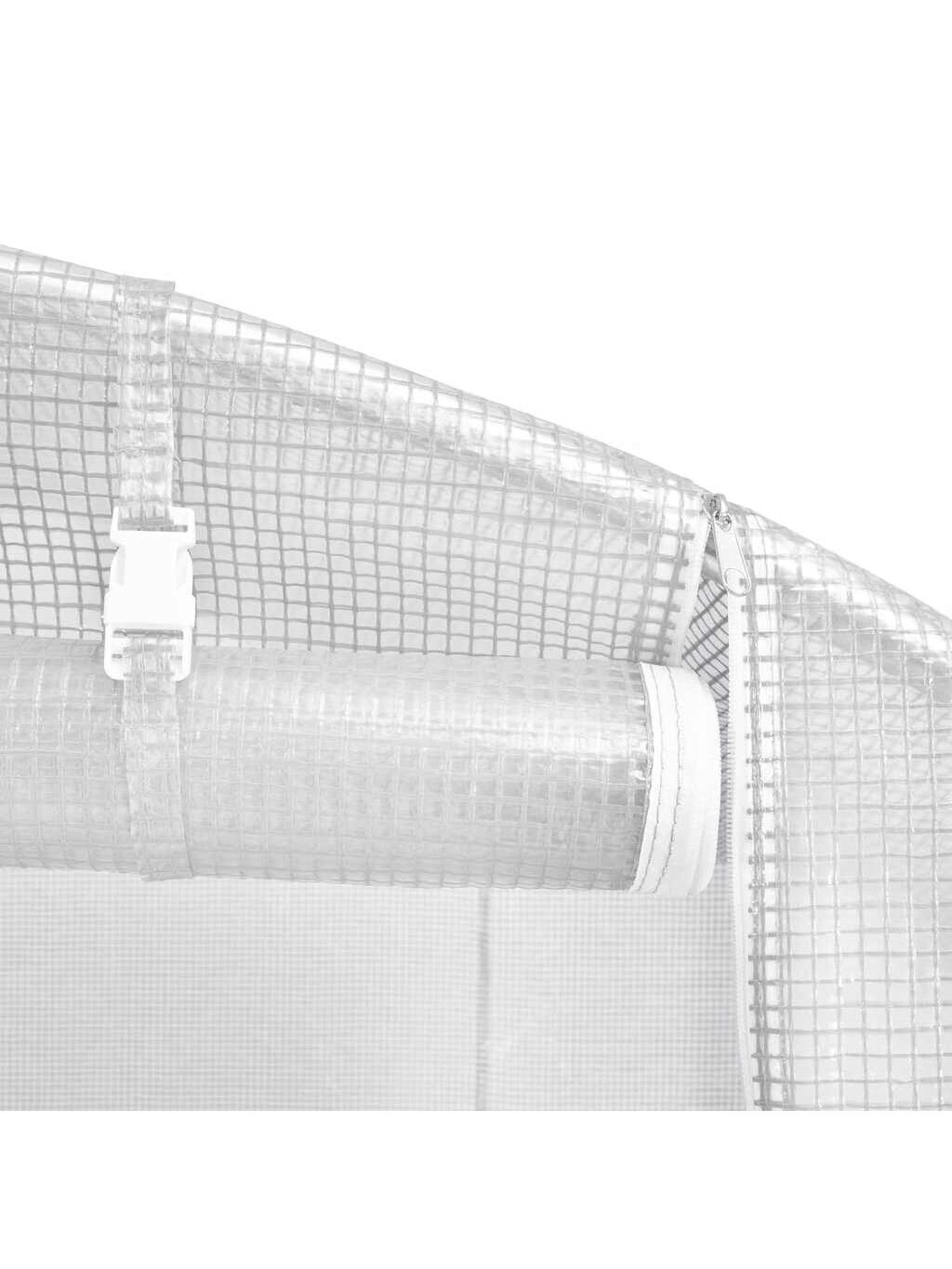 Šiltnamis su plieno rėmu, baltos spalvos, 3x2x2 m, 6 m² 10