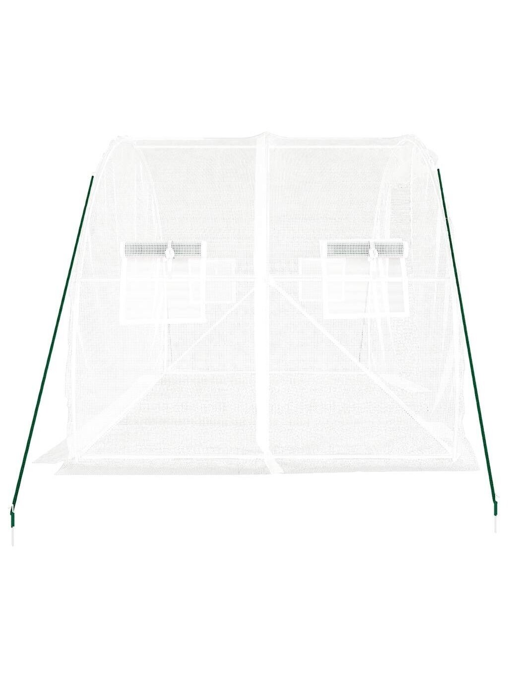 Šiltnamis su plieno rėmu, baltos spalvos, 3x2x2 m, 6 m² 4