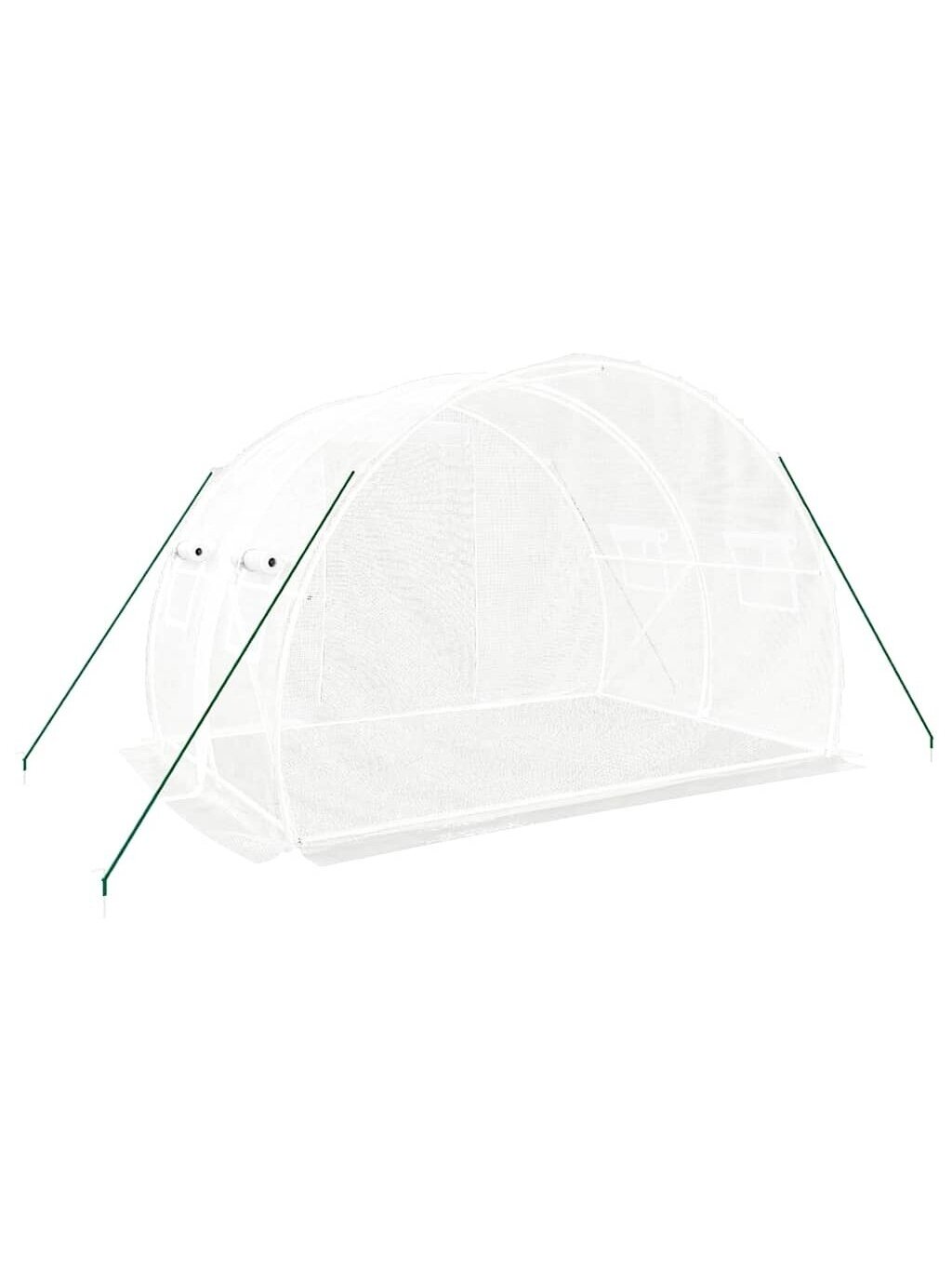 Šiltnamis su plieno rėmu, baltos spalvos, 3x2x2 m, 6 m² 5