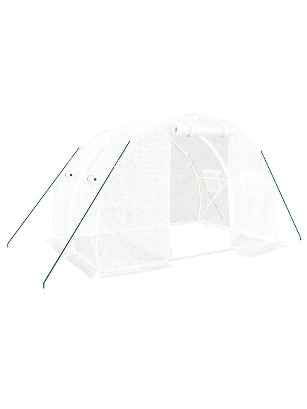 Šiltnamis su plieno rėmu, baltos spalvos, 3x2x2 m, 6 m² 1