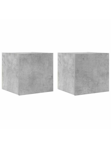 Sieninės televizoriaus spintelės, 2vnt., pilkos, 30,5x30x30cm