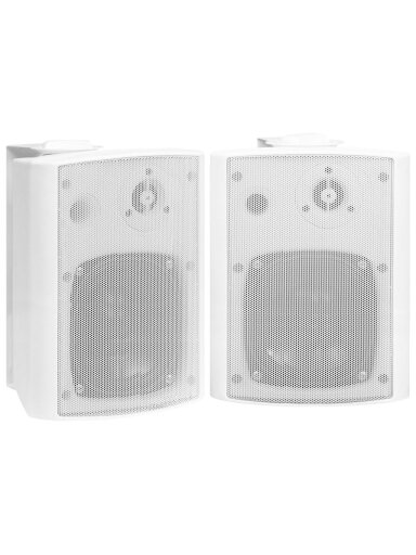 Seinale paigaldatavad stereo kõlarid, 2 tk, valged, siseruumides ja õues, 100 W