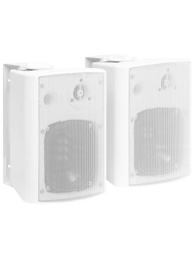 Seinale paigaldatavad stereo kõlarid, 2 tk, valged, siseruumides ja õues, 100 W