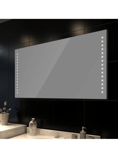 Seinale paigaldatav vannitoa peegel LED-valgustusega, 100 × 60 cm