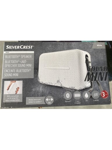 SILVERCREST® „Bluetooth®“ kolonėlė „Sound Mini“ kompaktiška ir lengva SILVERCREST® „Bluetooth®“ kolonėlė „Sound Mini“ kompaktiška ir lengva