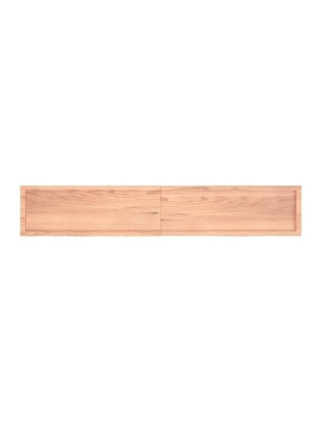 Wall shelf, light brown, 220 × 40 × (2–6) cm, solid oak 1
