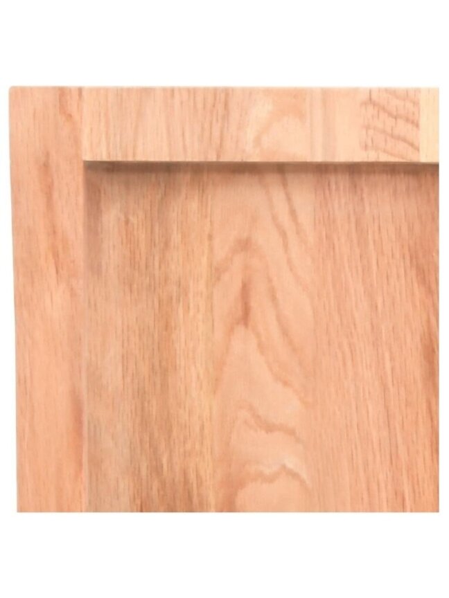 Wall shelf, light brown, 220 × 40 × (2–6) cm, solid oak 2