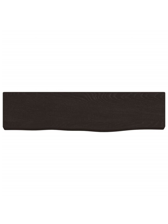 Półka ścienna, ciemnobrązowa, 40 × 10 × 2 cm, drewno dębowe 3