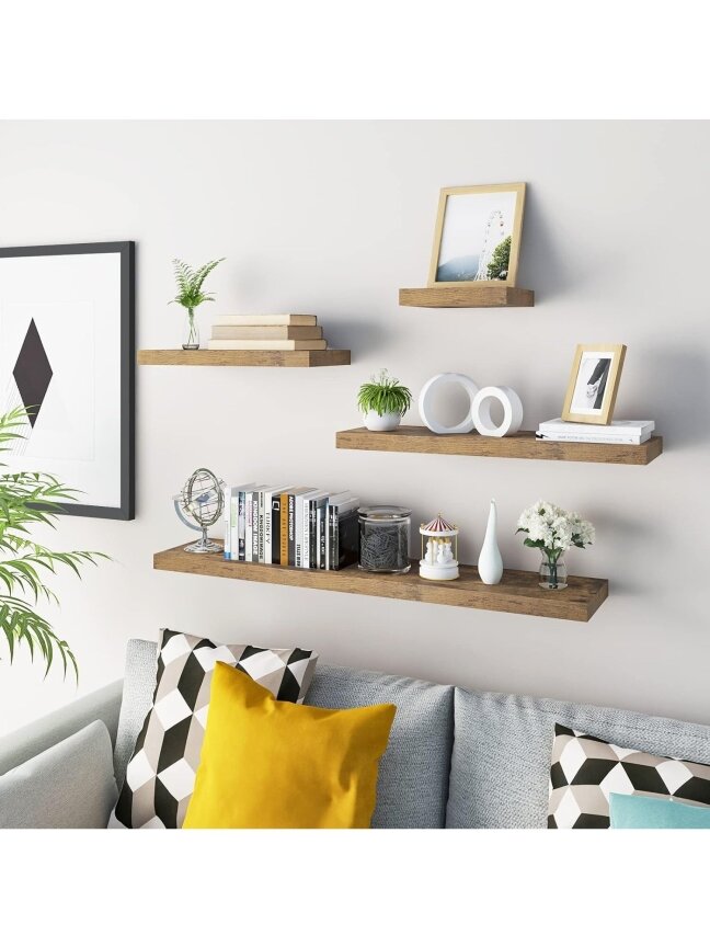 Wall-Mounted Shelf, Engineered Wood, 50 x 23 x 3.8 cm Wall-Mounted Shelf, Engineered Wood, 50 x 23 x 3.8 cm