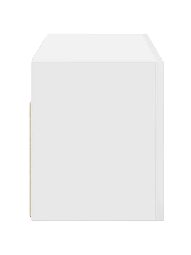 Sieninė vonios kambario spintelė, balta, 60x25x30cm, mediena 6
