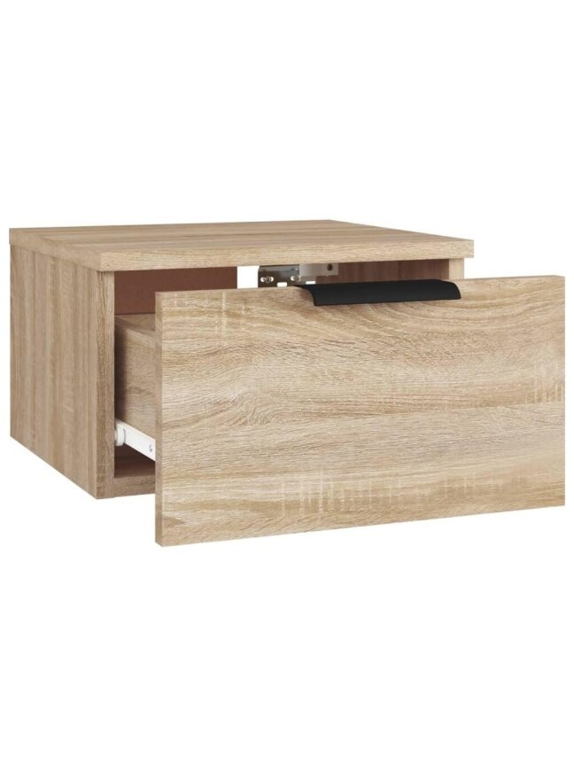 Wall-mounted bedside cabinets, 2 pcs, oak, 34x30x20 cm 4