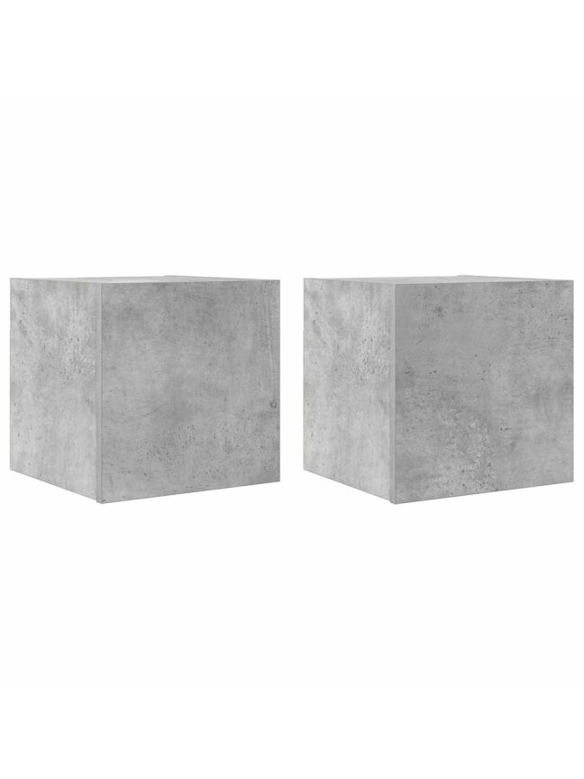 Sieninės televizoriaus spintelės, 2vnt., pilkos, 30,5x30x30cm 1