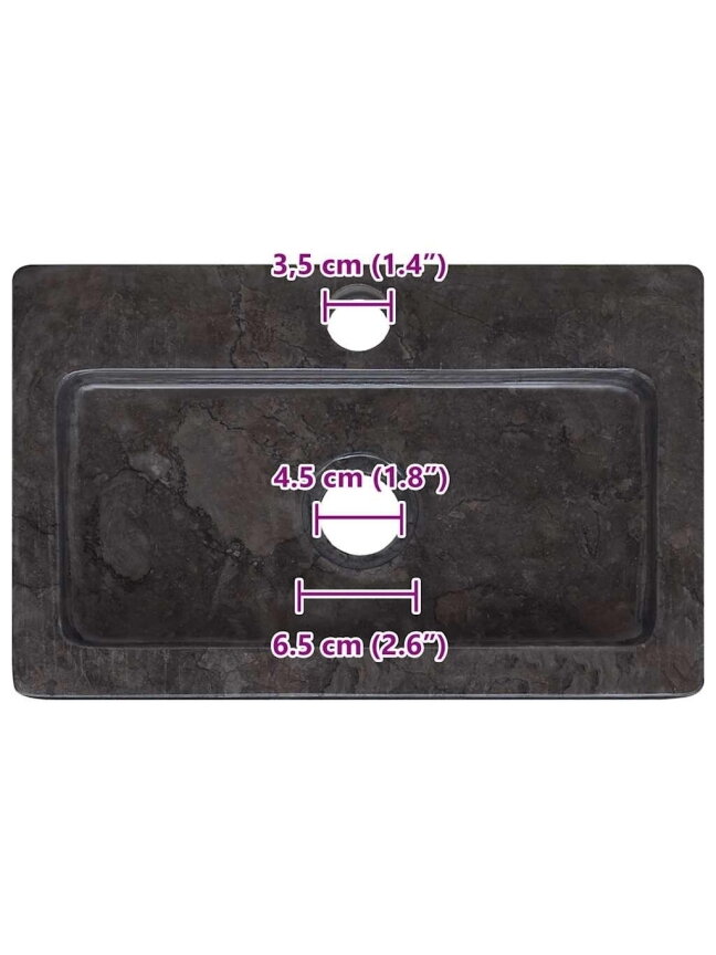 Seinapealne valam, Must, 38×24×6,5 cm, Marmor 11