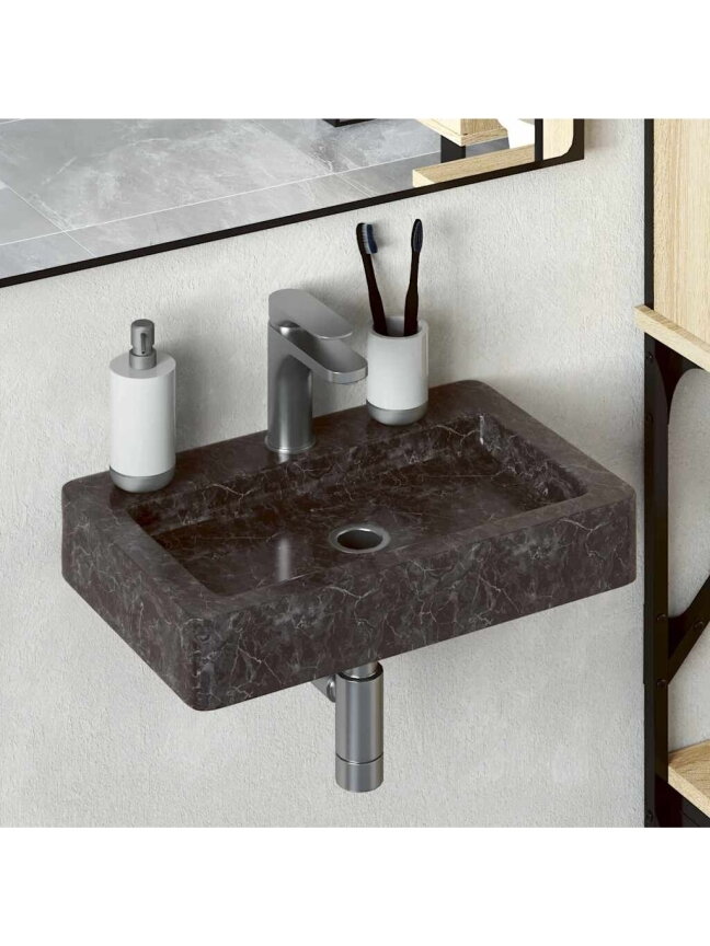 Seinapealne valam, Must, 38×24×6,5 cm, Marmor