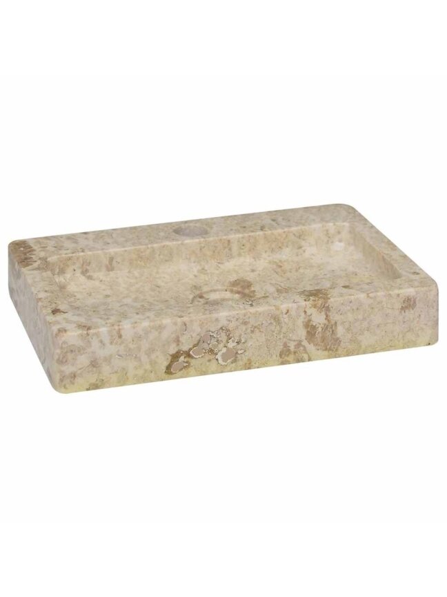 Sieninis praustuvas, kreminis, 38x24x6,5cm, marmuras 1 Sieninis praustuvas, kreminis, 38x24x6,5cm, marmuras 1