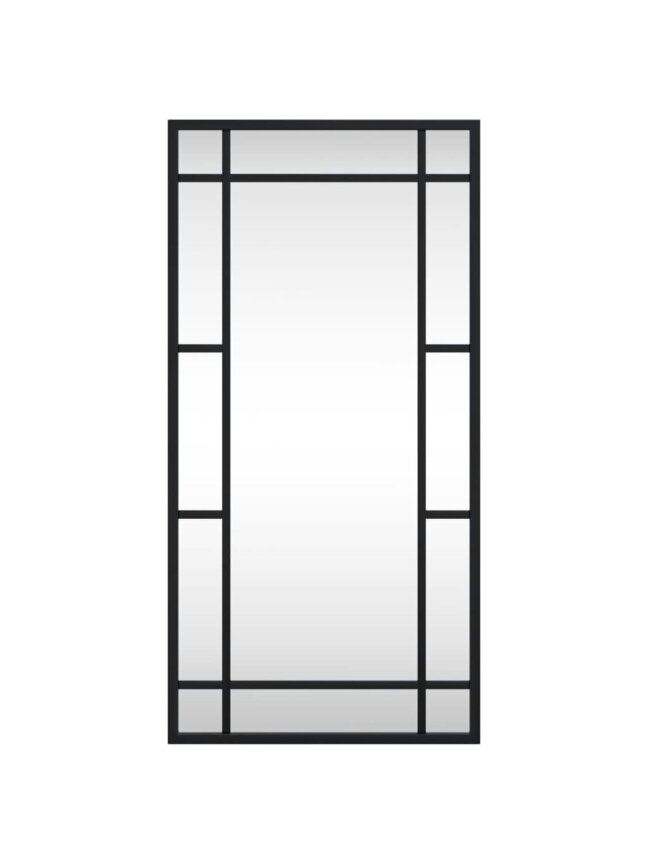 Wall mirror, black, 30x60 cm, iron, rectangular 2